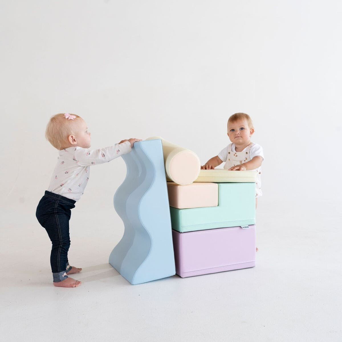 Soft Play 6 Foam Block Set - Light Pastel Explorer - VentureKids