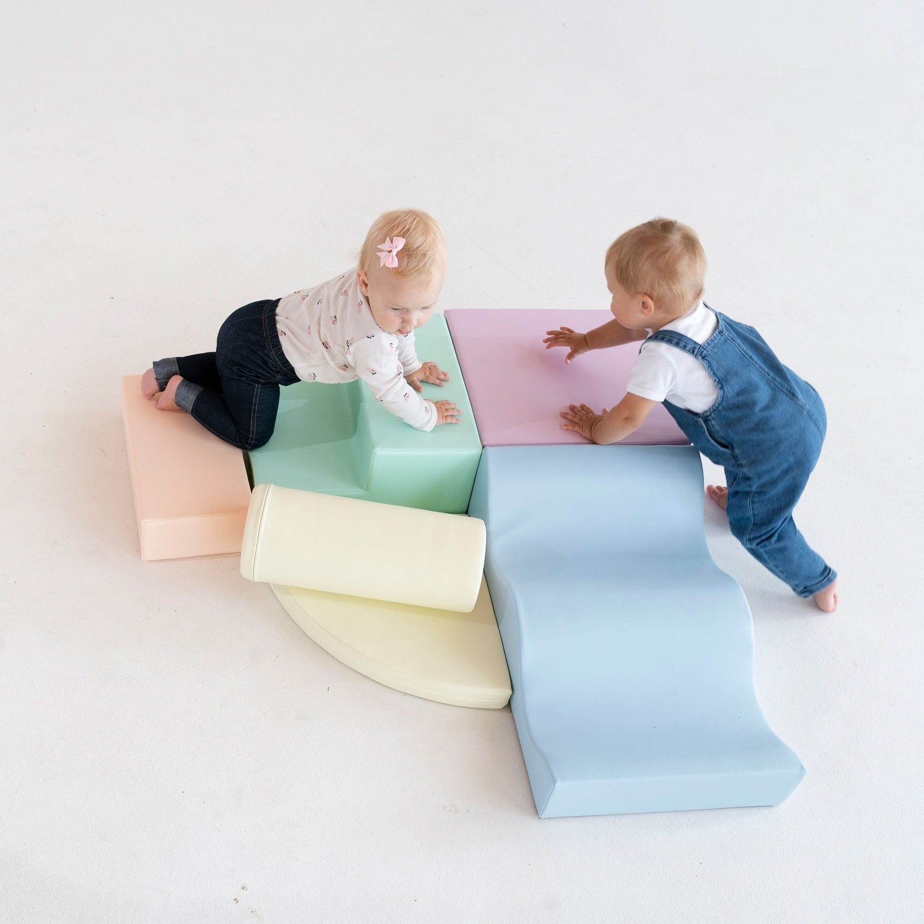 Soft Play 6 Foam Block Set - Light Pastel Explorer - VentureKids