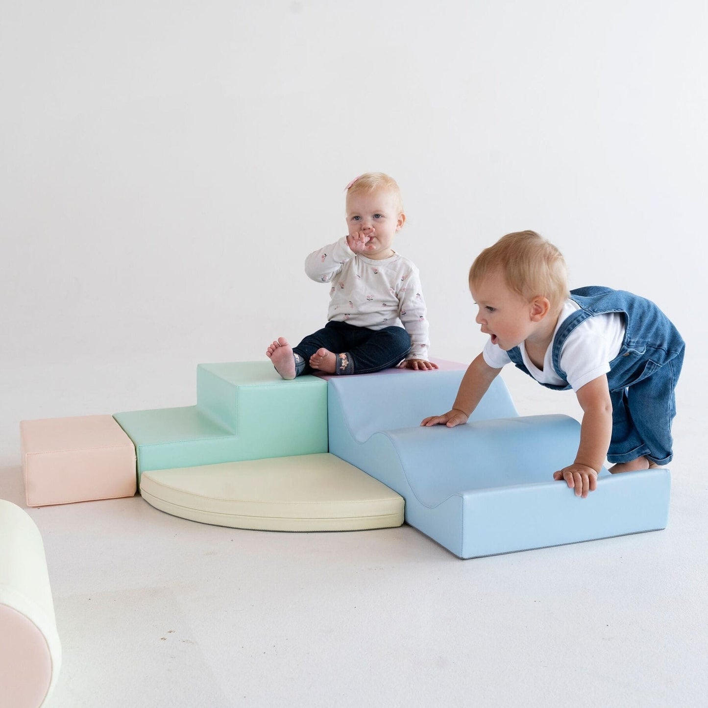 Soft Play 6 Foam Block Set - Light Pastel Explorer - VentureKids