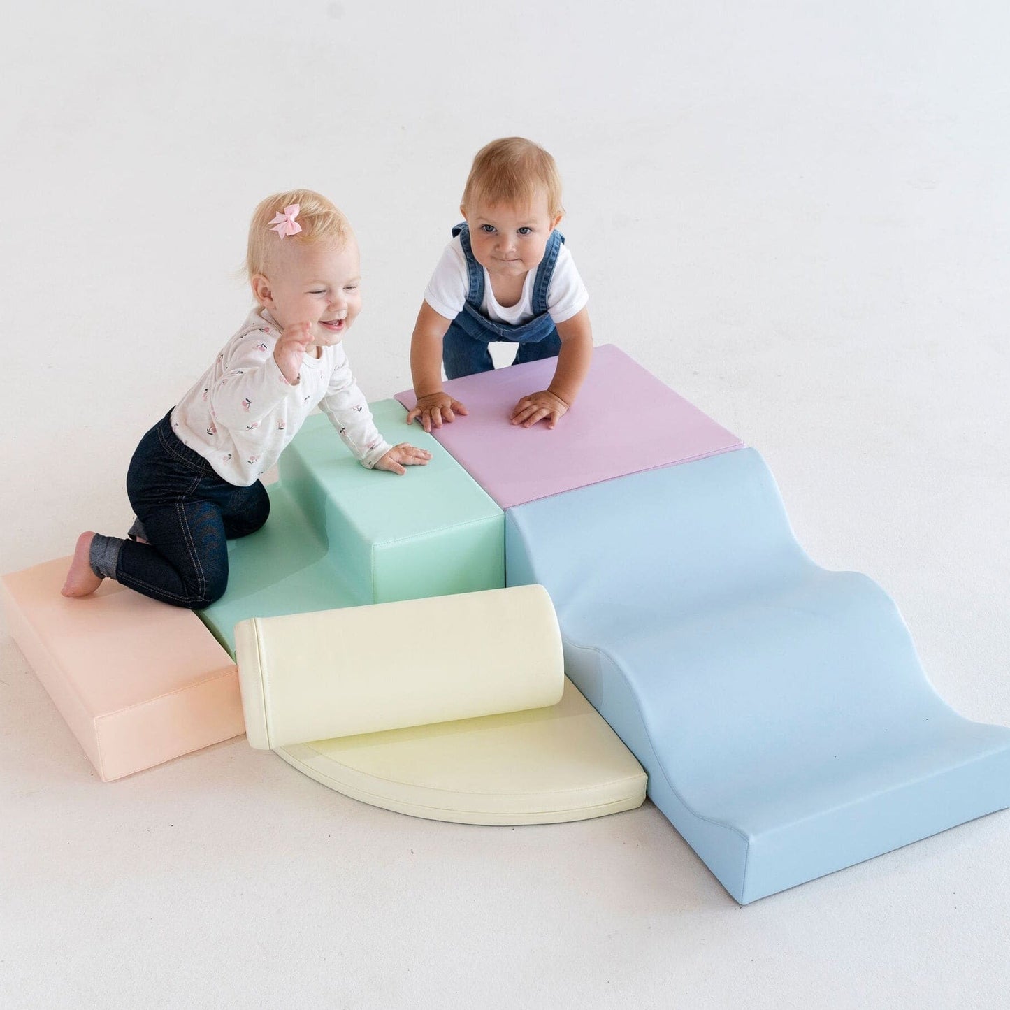 Soft Play 6 Foam Block Set - Light Pastel Explorer - VentureKids