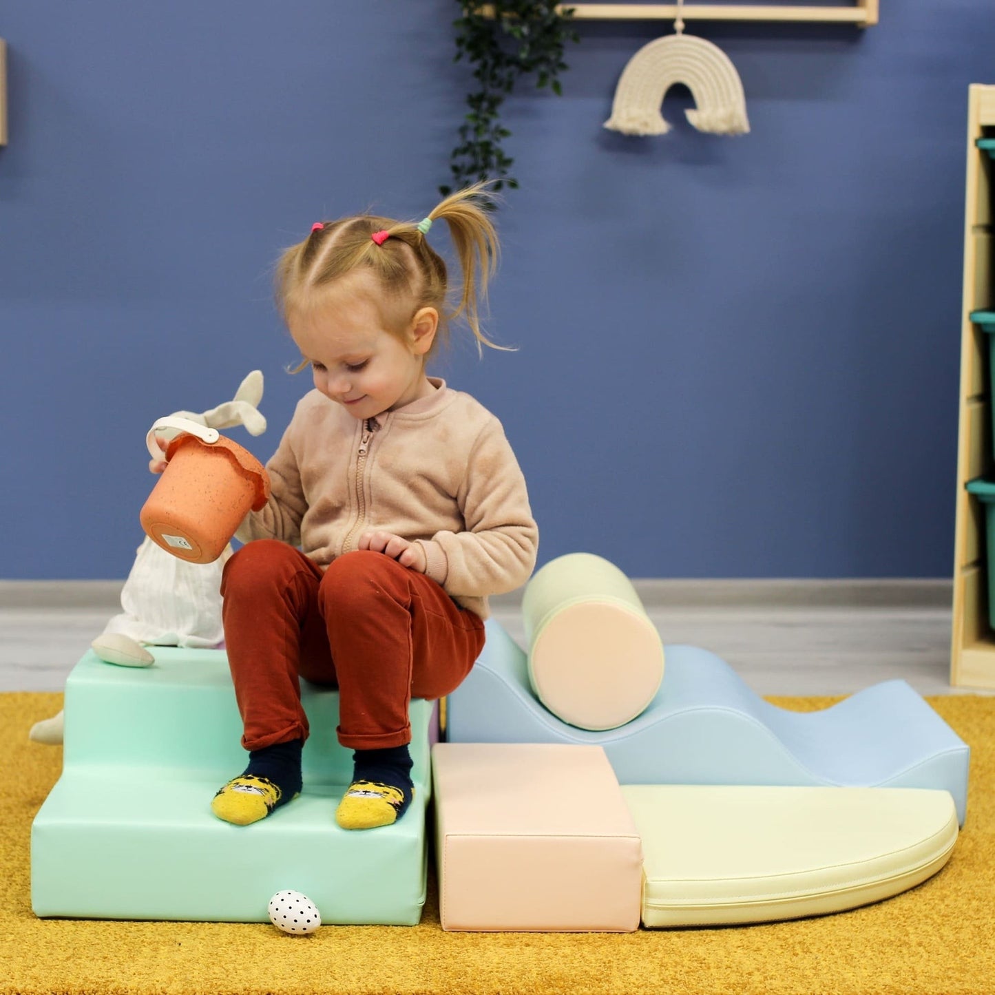 Soft Play 6 Foam Block Set - Light Pastel Explorer - VentureKids