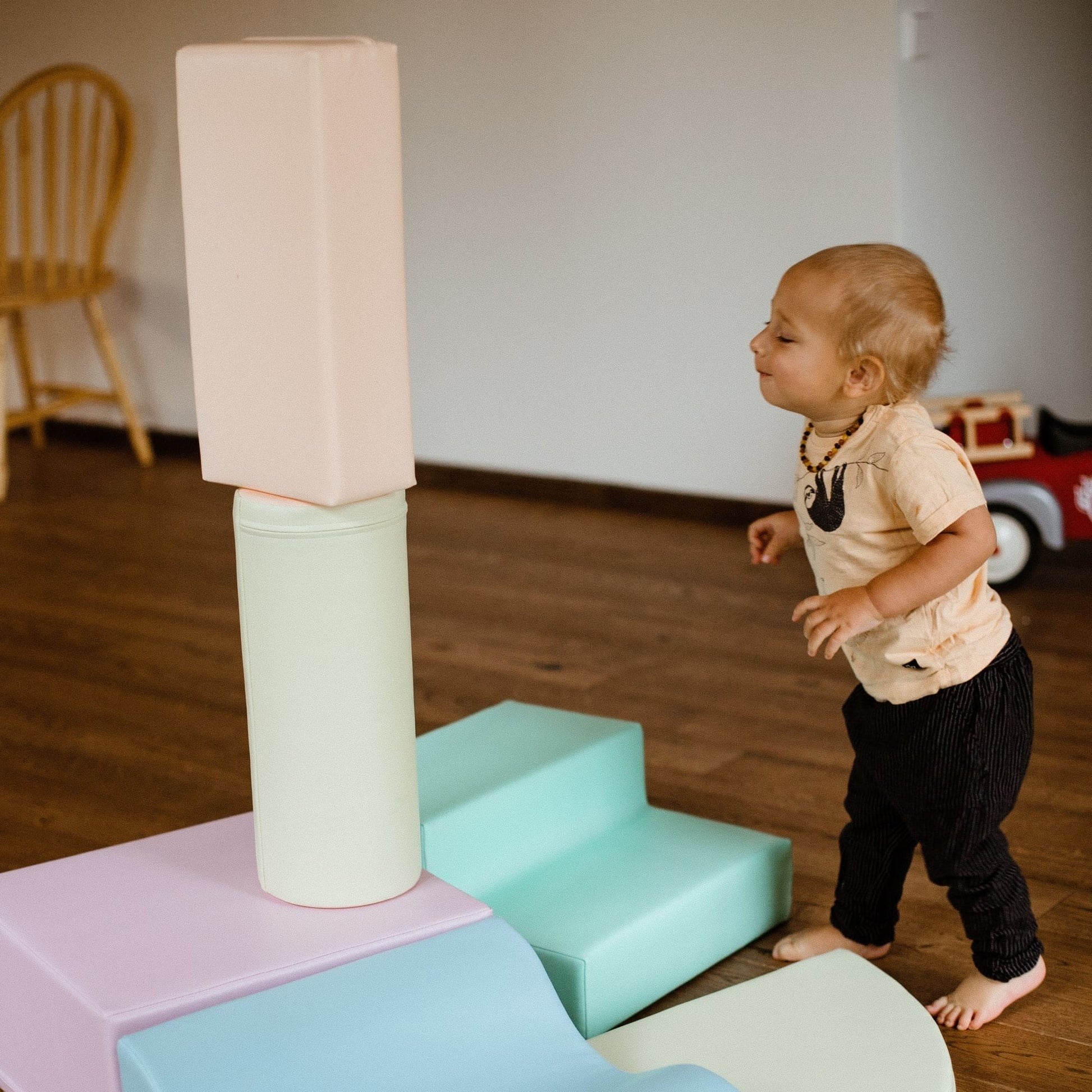 Soft Play 6 Foam Block Set - Light Pastel Explorer - VentureKids