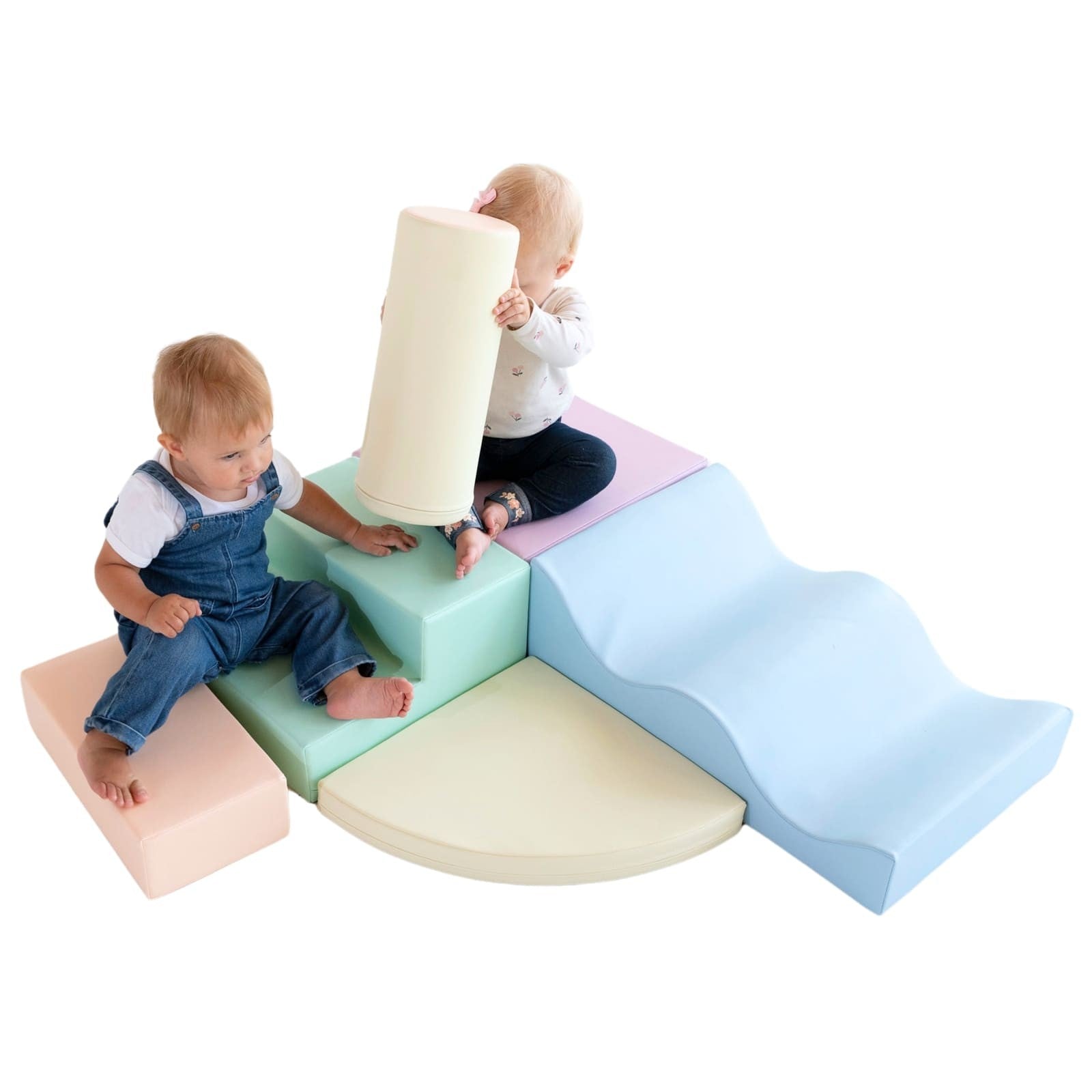 Soft Play 6 Foam Block Set - Light Pastel Explorer - VentureKids