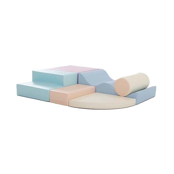 Soft Play 6 Foam Block Set - Light Pastel Explorer - VentureKids