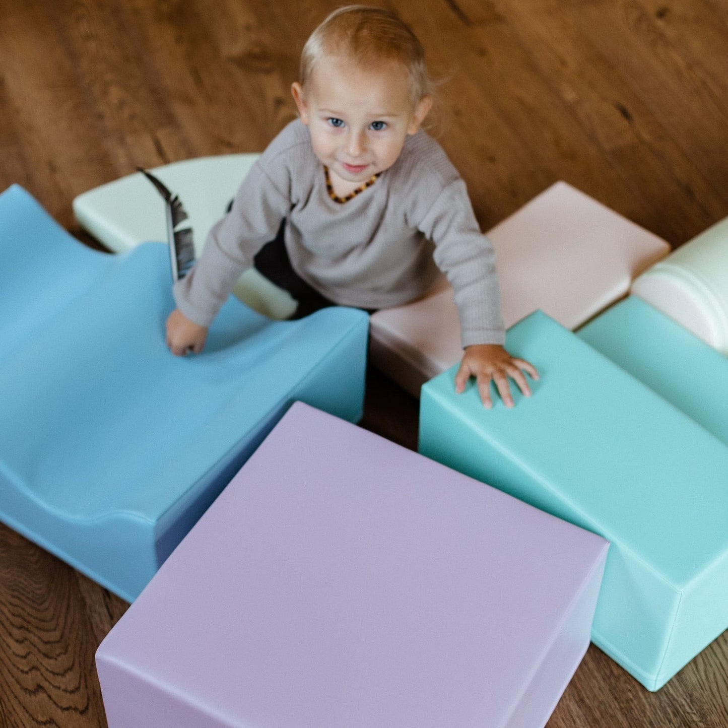 Soft Play 6 Foam Block Set - Light Pastel Explorer - VentureKids