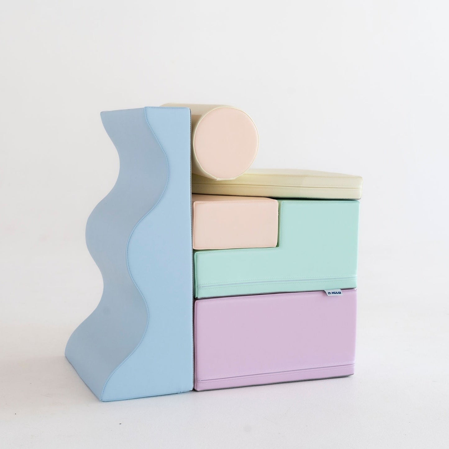 Soft Play 6 Foam Block Set - Light Pastel Explorer - VentureKids