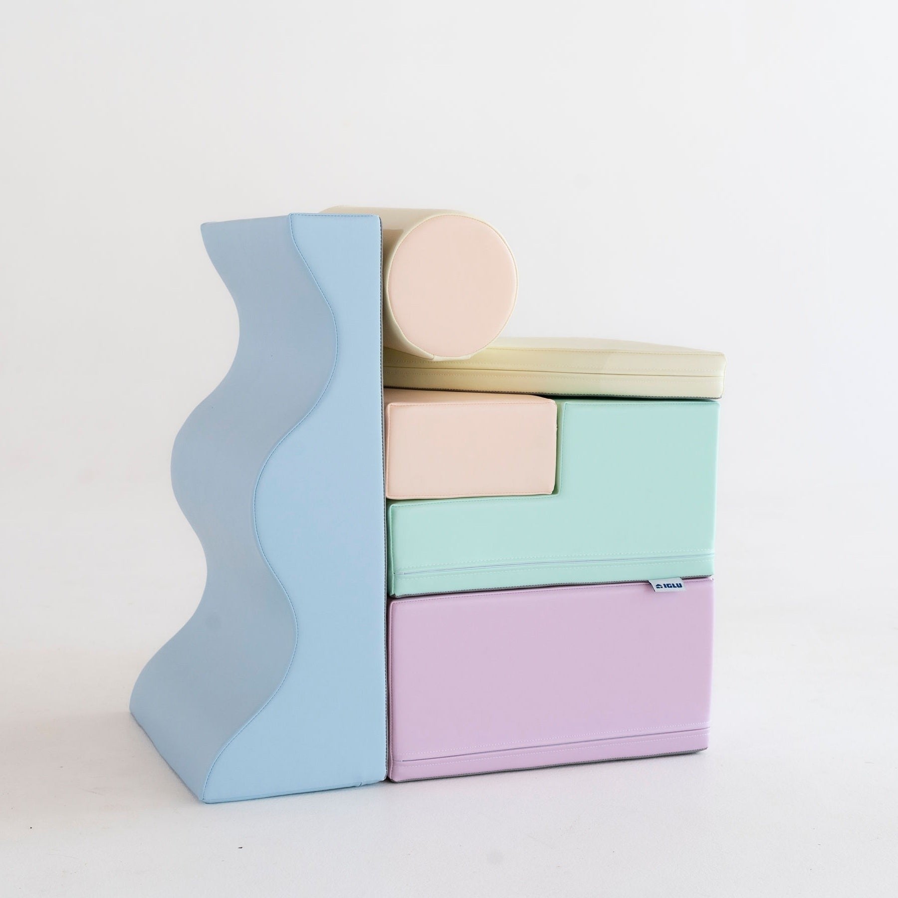 Soft Play 6 Foam Block Set - Light Pastel Explorer - VentureKids