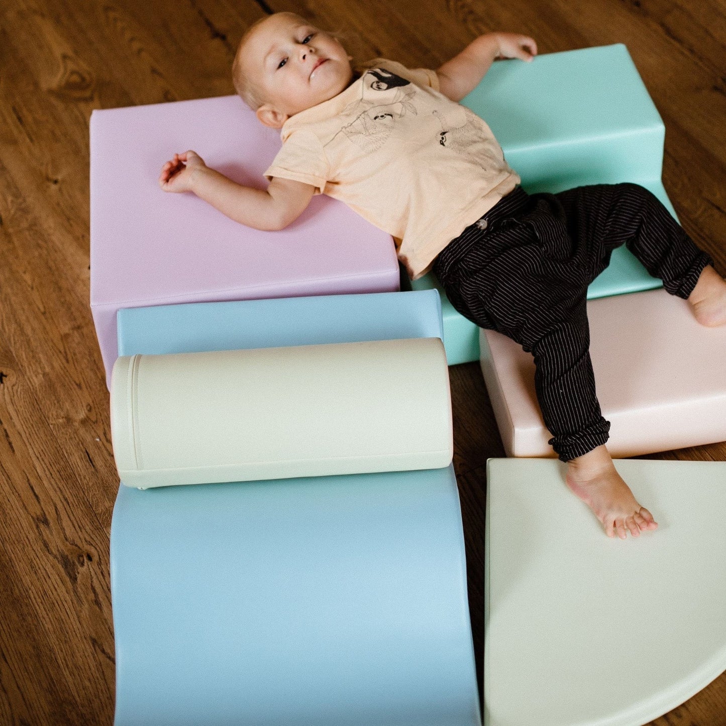 Soft Play 6 Foam Block Set - Light Pastel Explorer - VentureKids