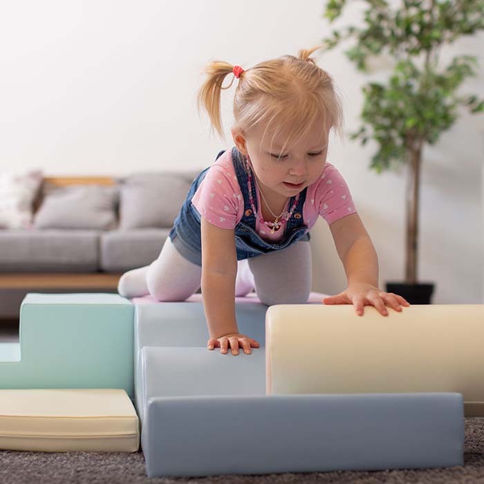 Soft Play 6 Foam Block Set - Light Pastel Explorer - VentureKids
