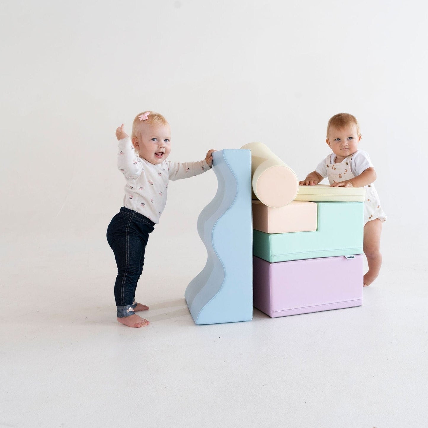 Soft Play 6 Foam Block Set - Light Pastel Explorer - VentureKids