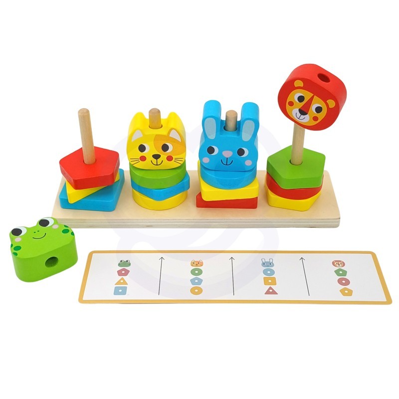 Montessori Pyramidpussel med Djur - VentureKids