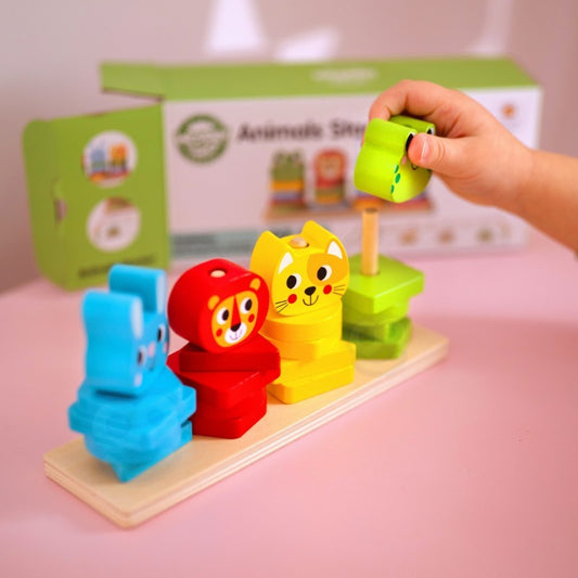 Montessori Pyramidpussel med Djur - VentureKids