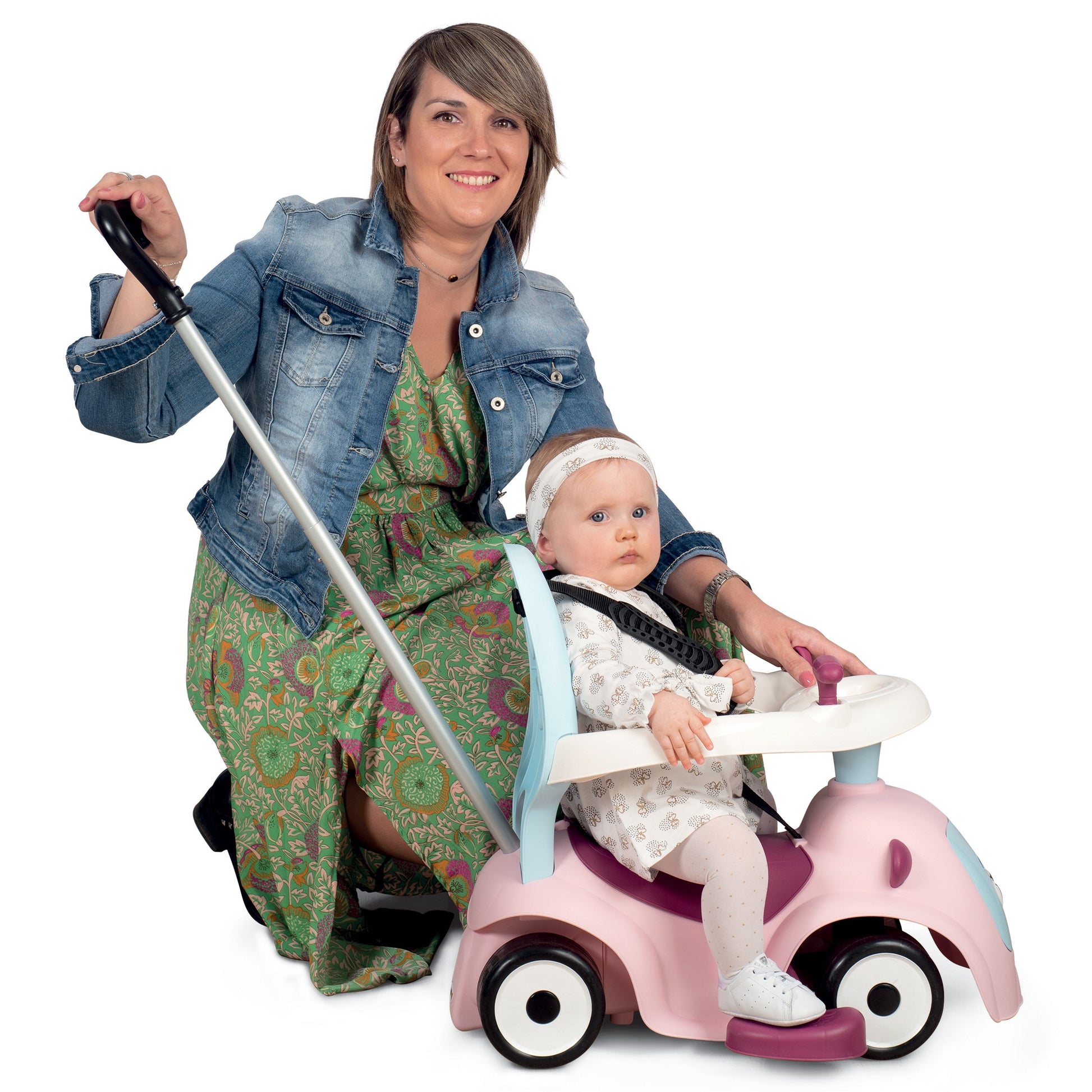 Åkbil Maestro 3 i 1 - Rosa - VentureKids