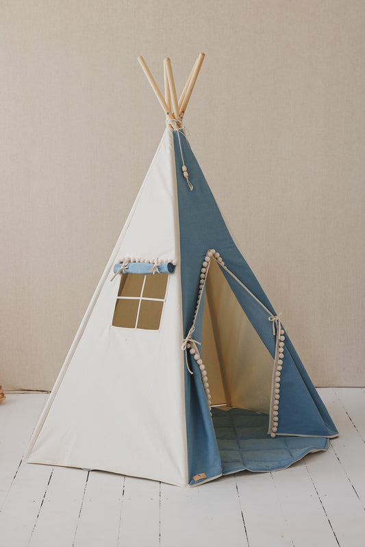 Tipi-tält - Jeans med pompoms - VentureKids