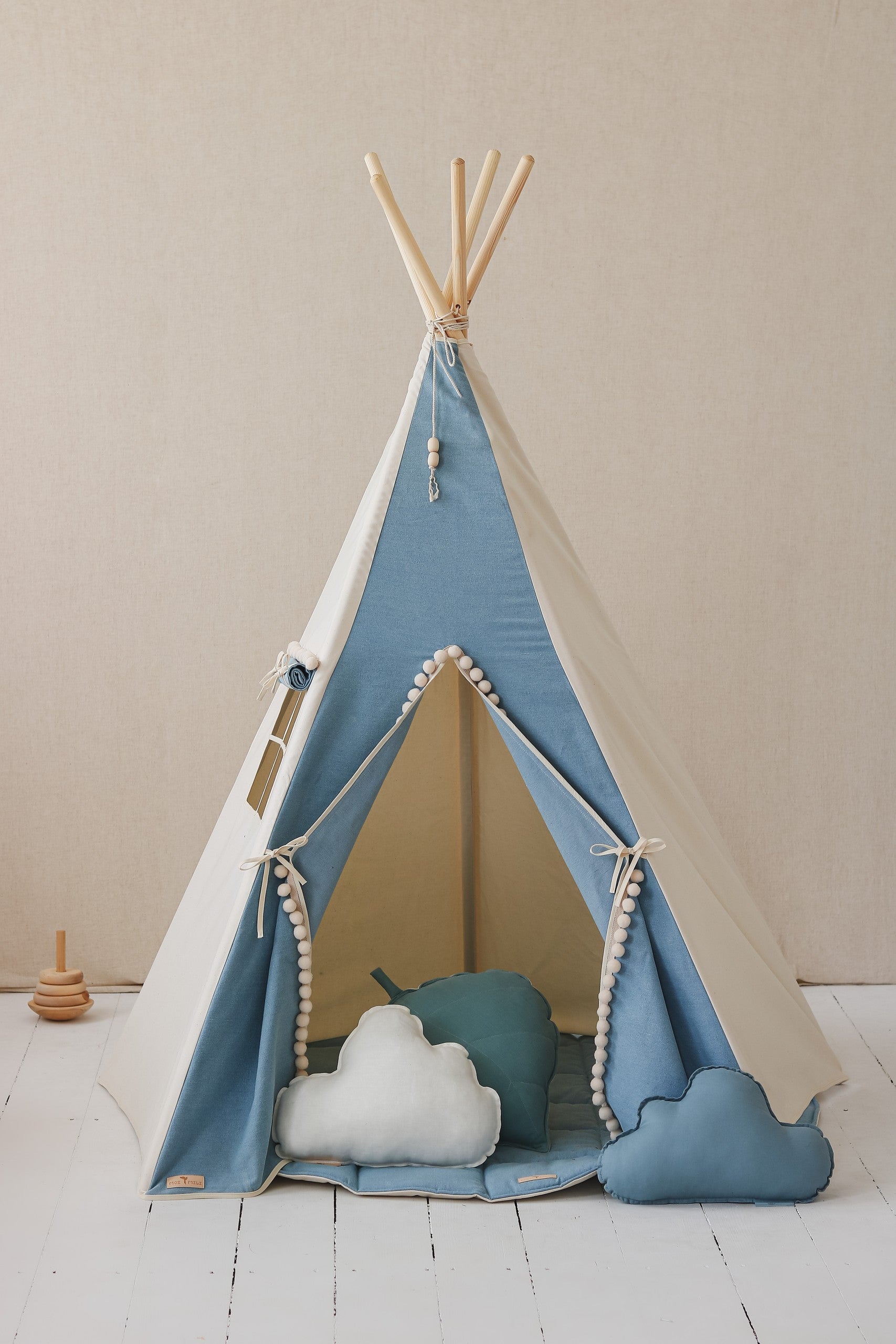 Tipi-tält - Jeans med pompoms - VentureKids