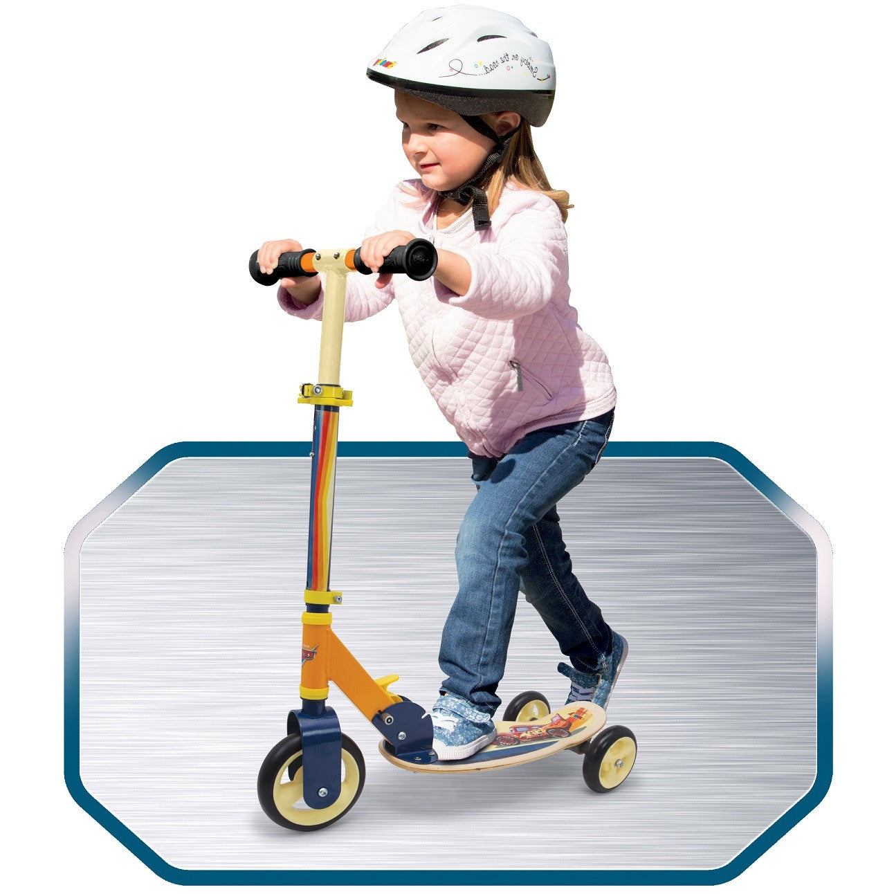 3-Hjulig Sparkcykel i trä - Bilar - VentureKids
