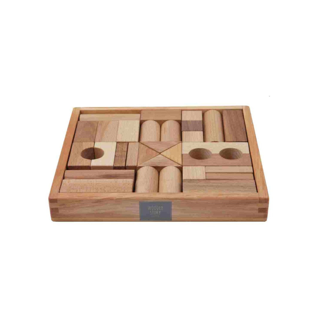 Wooden Blocks in a Box – Natural, 30 Pieces - VentureKids