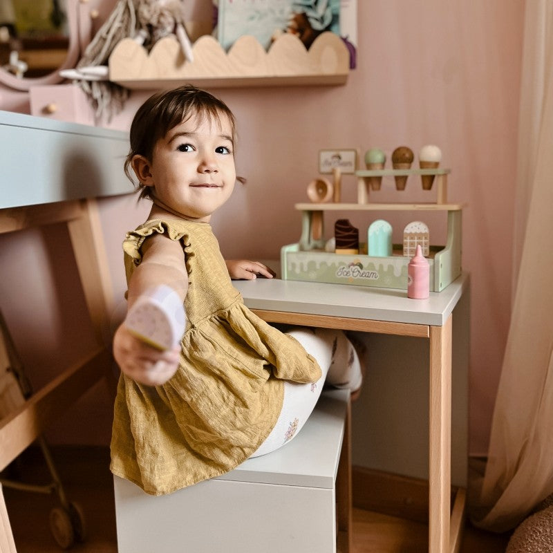 Wooden Ice Cream Shop Set with Ice Cream Stand - VentureKids
