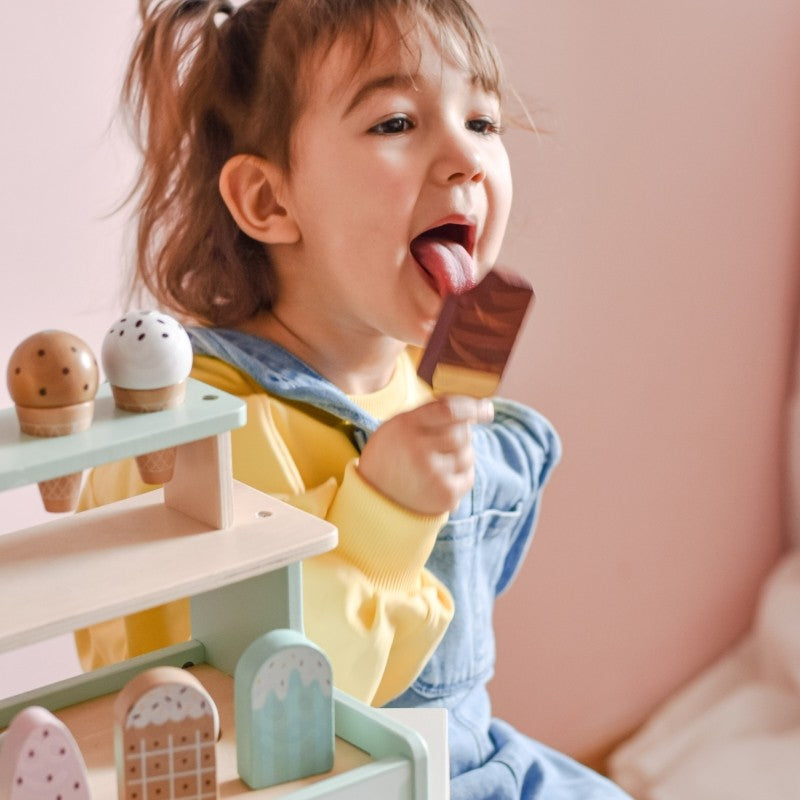 Wooden Ice Cream Shop Set with Ice Cream Stand - VentureKids