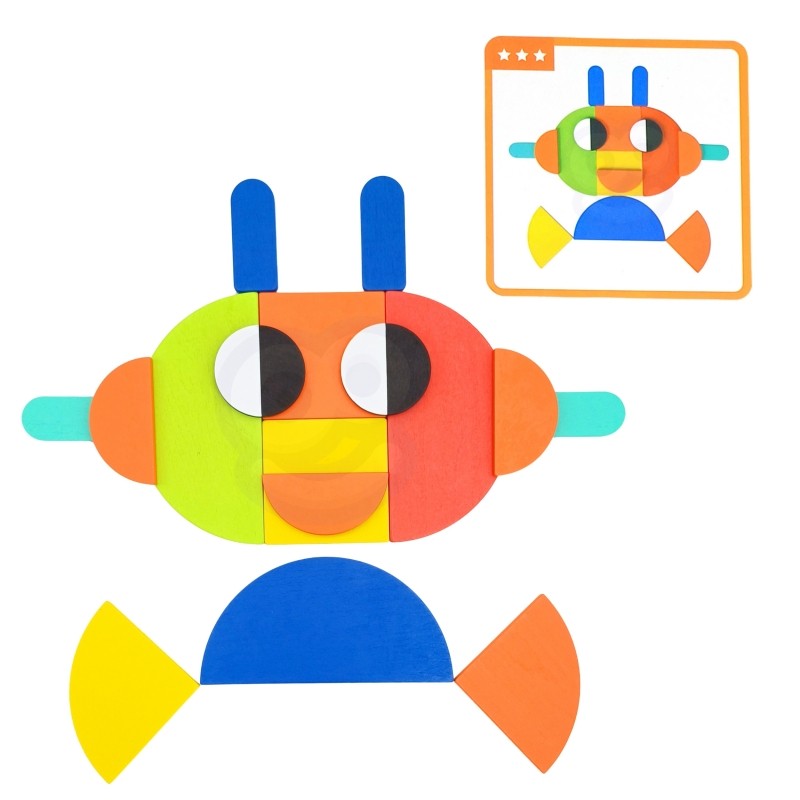 Wooden Montessori shape Puzzle - VentureKids
