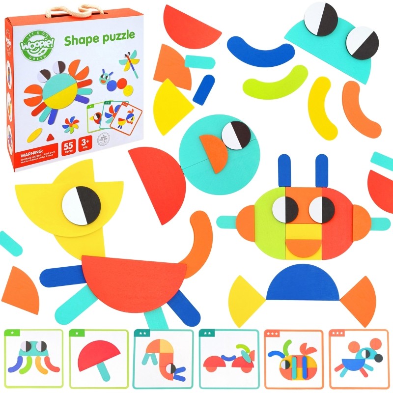 Wooden Montessori shape Puzzle - VentureKids