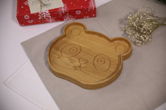 Wooden Plate For Kids - Panda - VentureKids