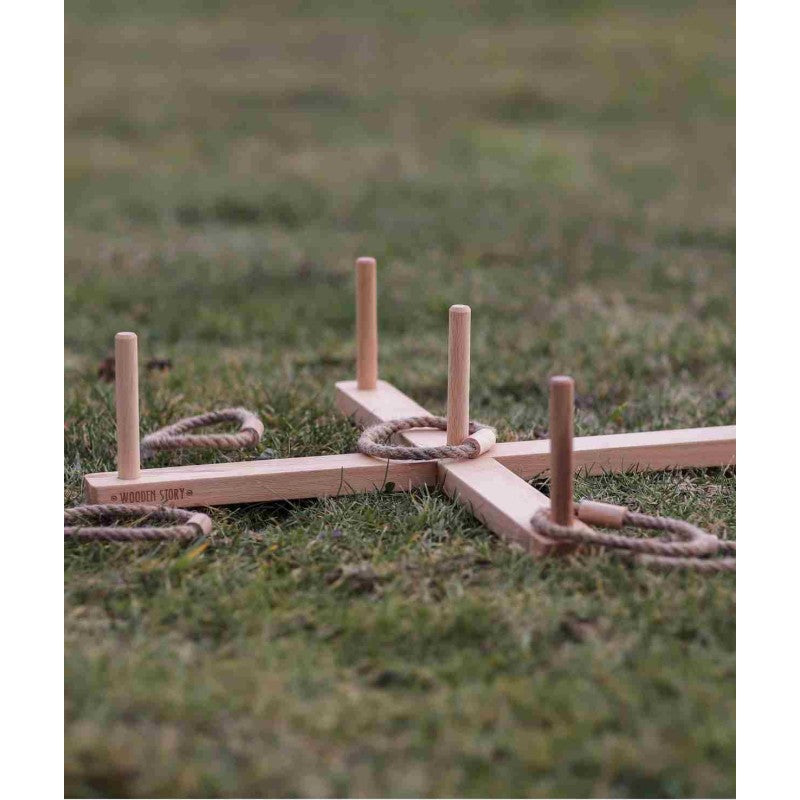 Wooden Ring Toss Game - Colorful - VentureKids