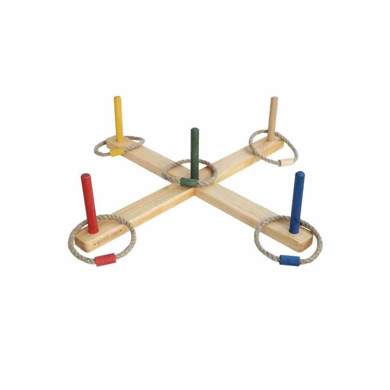 Wooden Ring Toss Game - Colorful - VentureKids