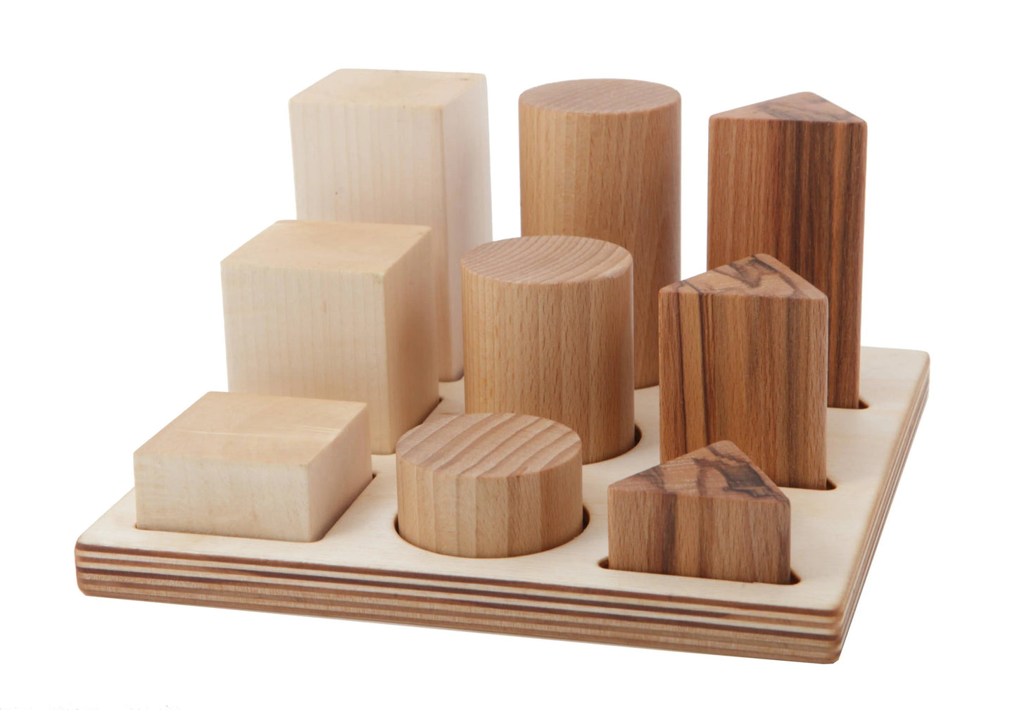 Wooden Shape Sorting Blocks - Natural XL - VentureKids