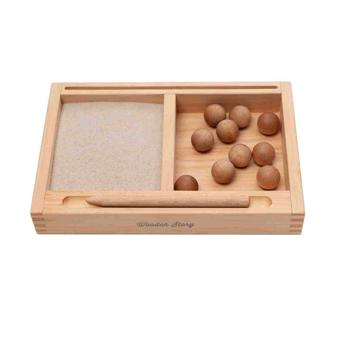 Small Montessori Sand Writing Tray with Divider + Card Holder - VentureKids