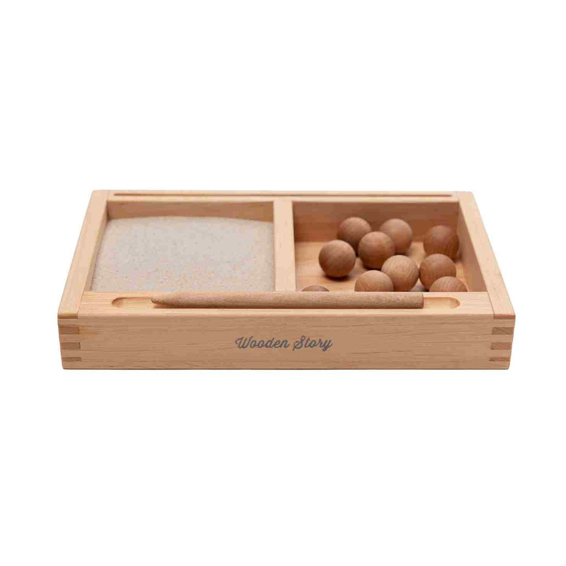 Small Montessori Sand Writing Tray with Divider + Card Holder - VentureKids